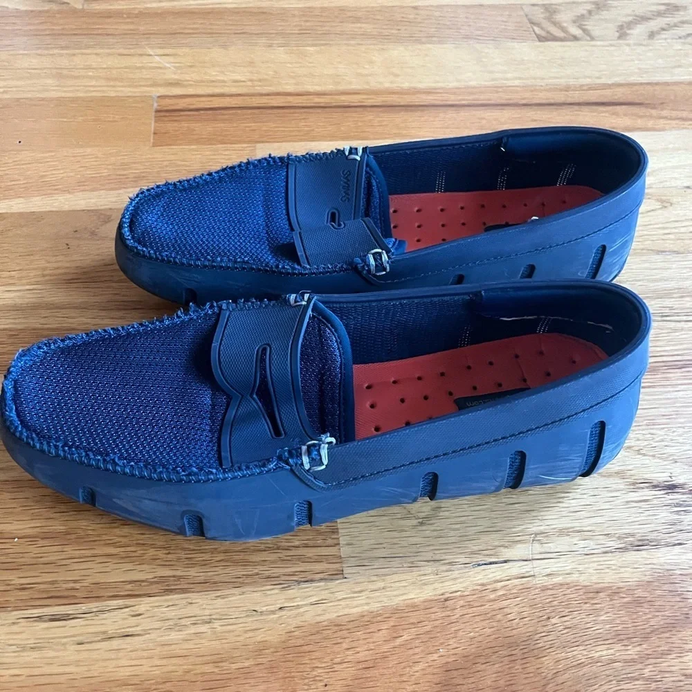 SWIMS Penny Loafers Navy Waterproof 7